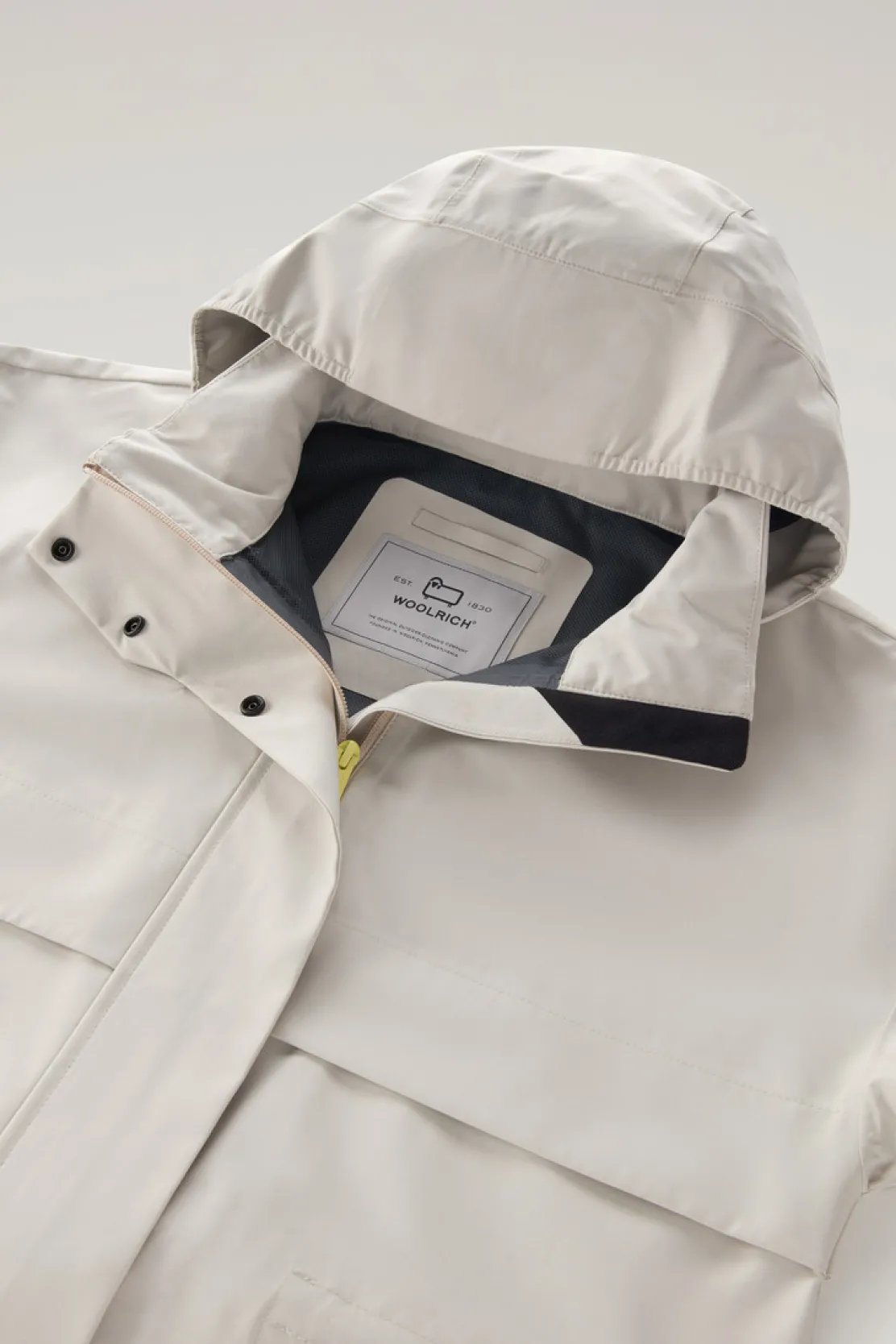 Impermeabili|Parka>Woolrich Parka Impermeabile In Tessuto Light Stretch Con Cappuccio Staccabile Light Oak