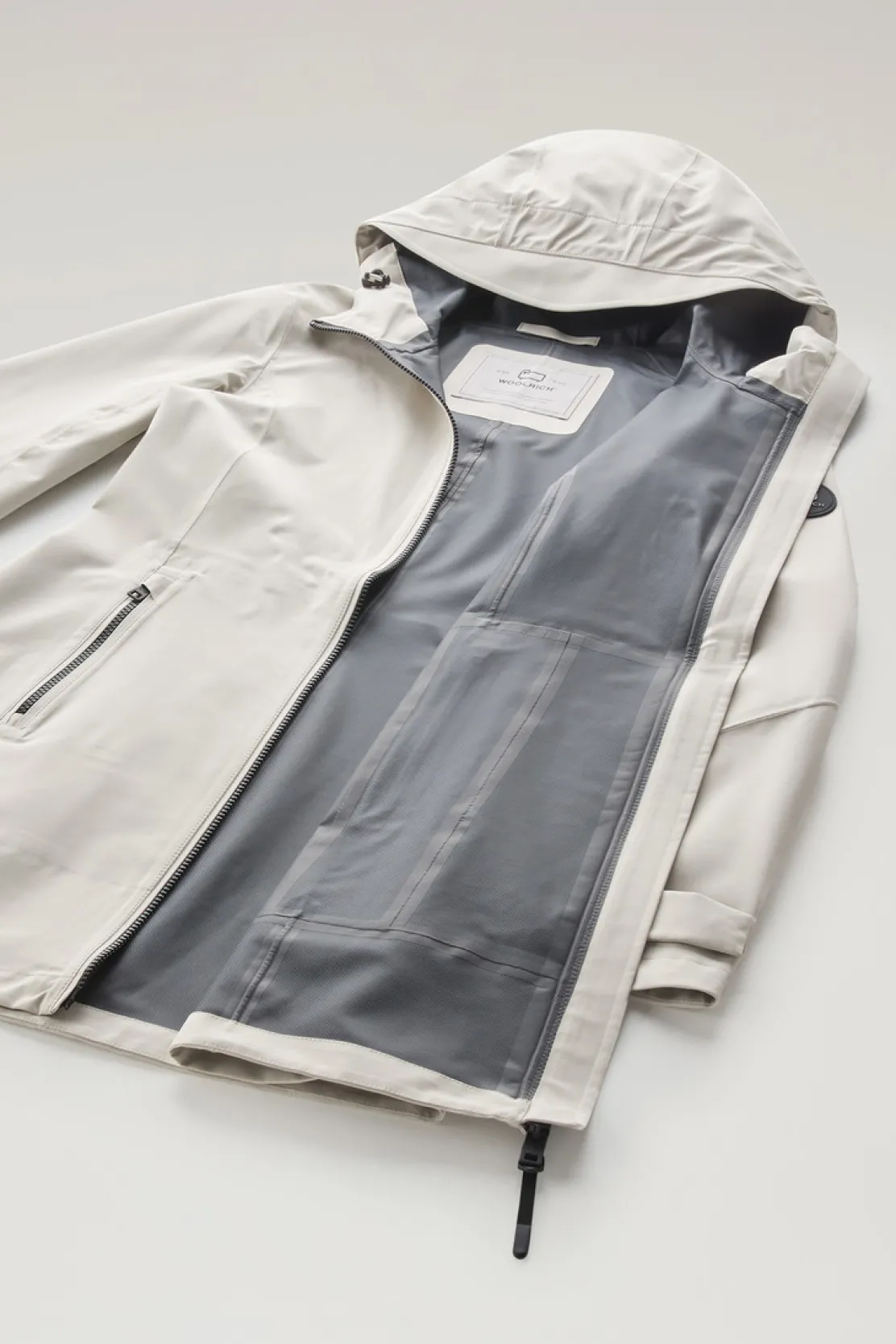 Impermeabili|Parka>Woolrich Parka Leggero Leavitt Impermeabile Con Cappuccio Light Oak