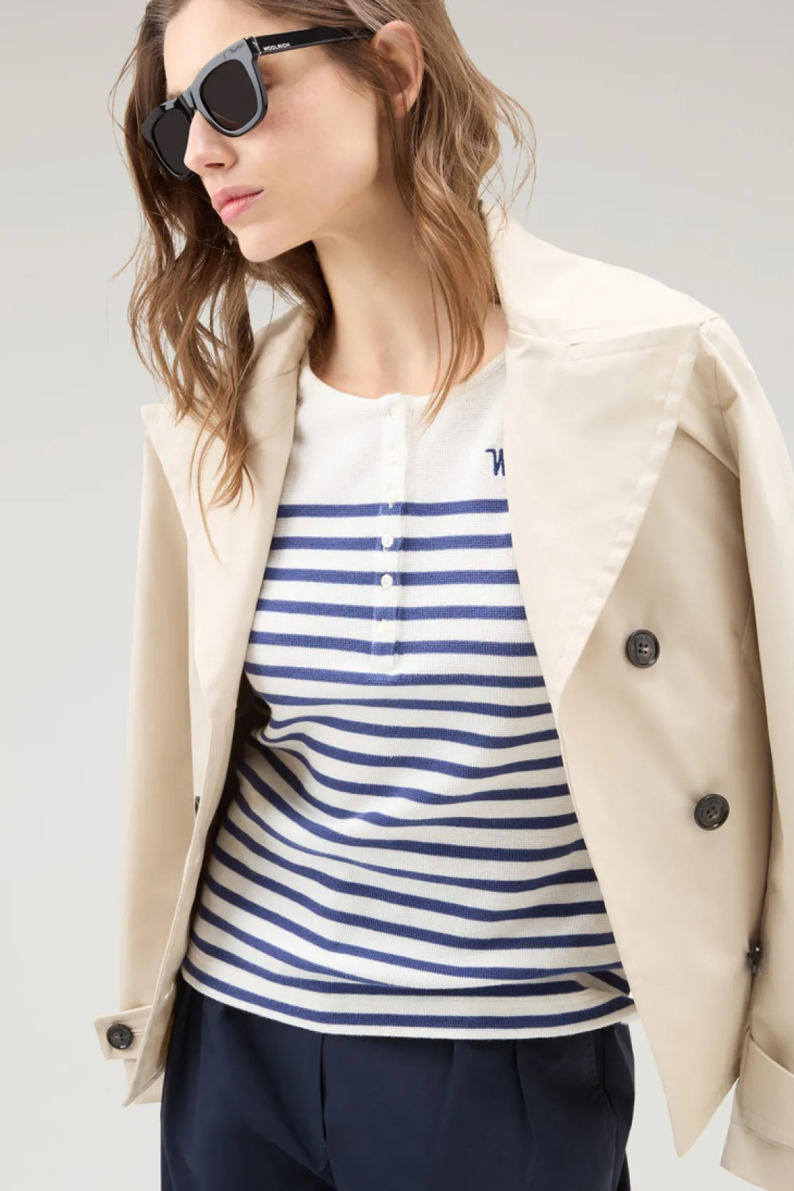 Giacche>Woolrich Peacoat Havice In Best Cotton Light Oak