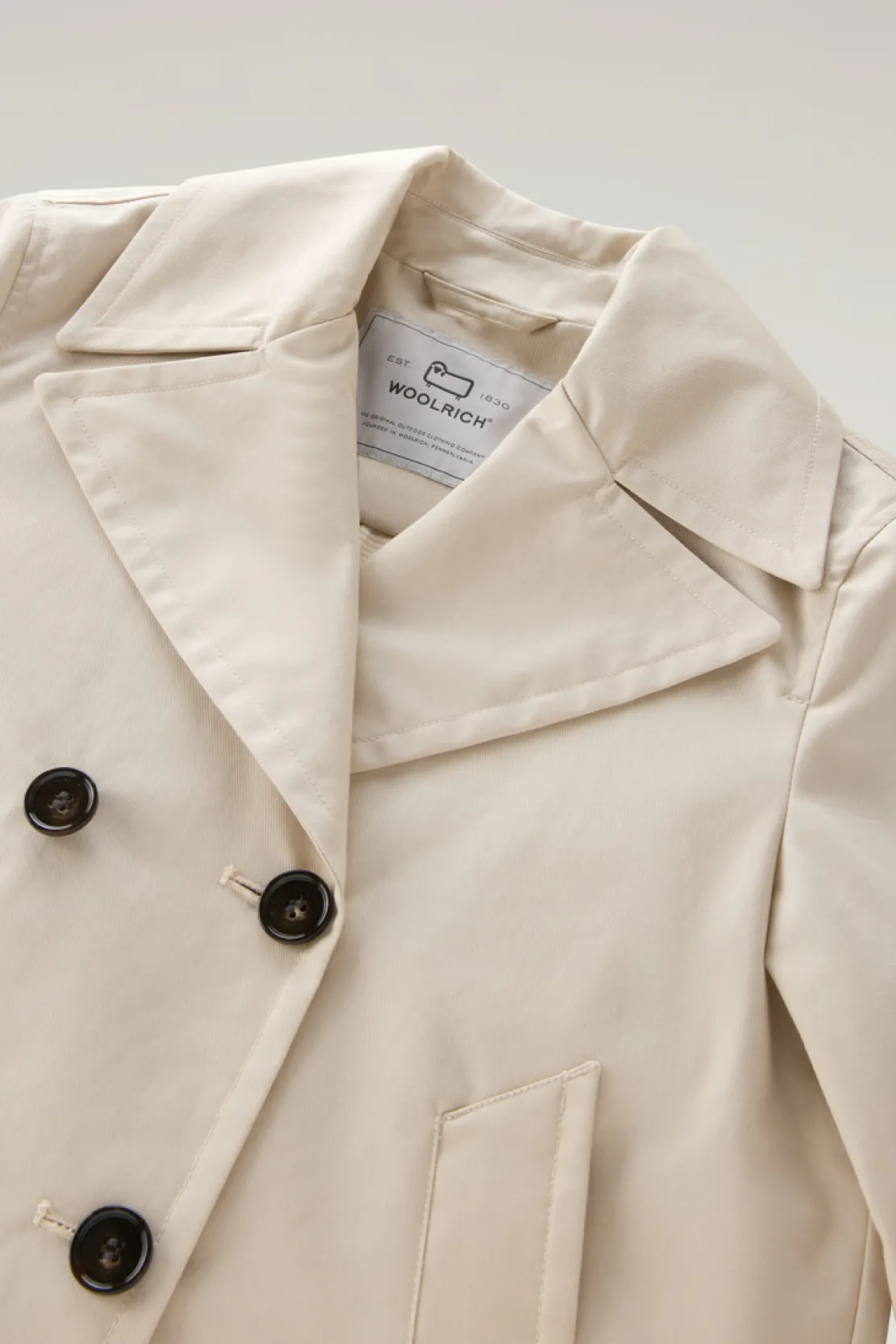 Giacche>Woolrich Peacoat Havice In Best Cotton Light Oak