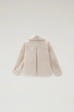 Giacche>Woolrich Peacoat Summer Da Bambina In Urban Touch Light Oak