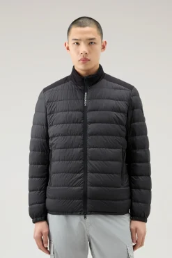 Piumini leggeri>Woolrich Piumino Ibrido Leggero Bering Tech In Microfibra Black