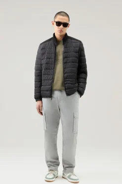 Piumini leggeri>Woolrich Piumino Ibrido Leggero Bering Tech In Microfibra Black