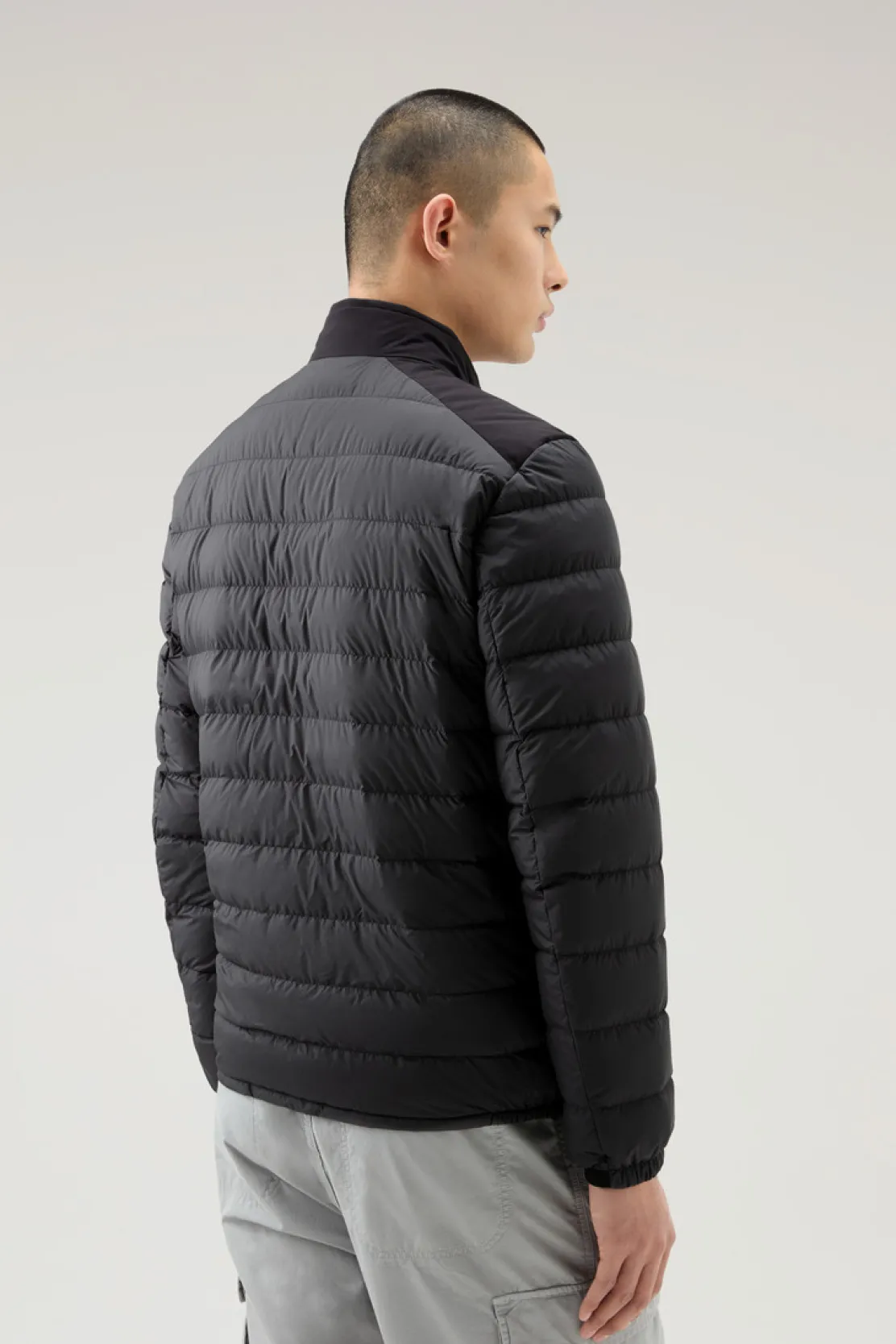 Piumini leggeri>Woolrich Piumino Ibrido Leggero Bering Tech In Microfibra Black