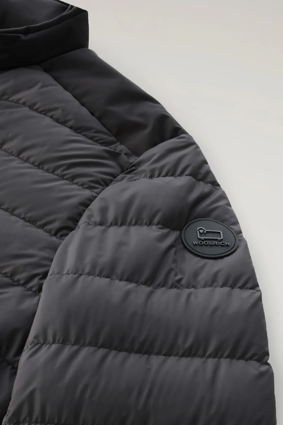 Piumini leggeri>Woolrich Piumino Ibrido Leggero Bering Tech In Microfibra Black