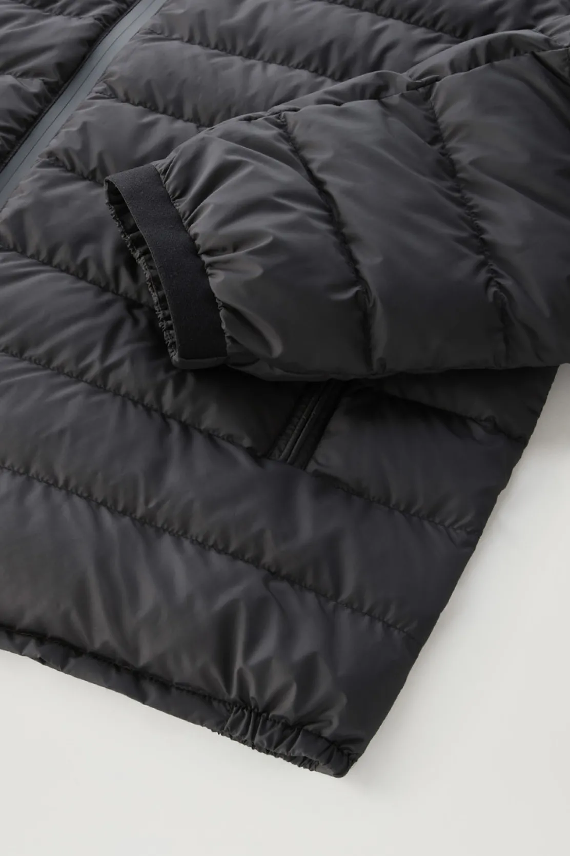 Piumini leggeri>Woolrich Piumino Ibrido Leggero Bering Tech In Microfibra Black