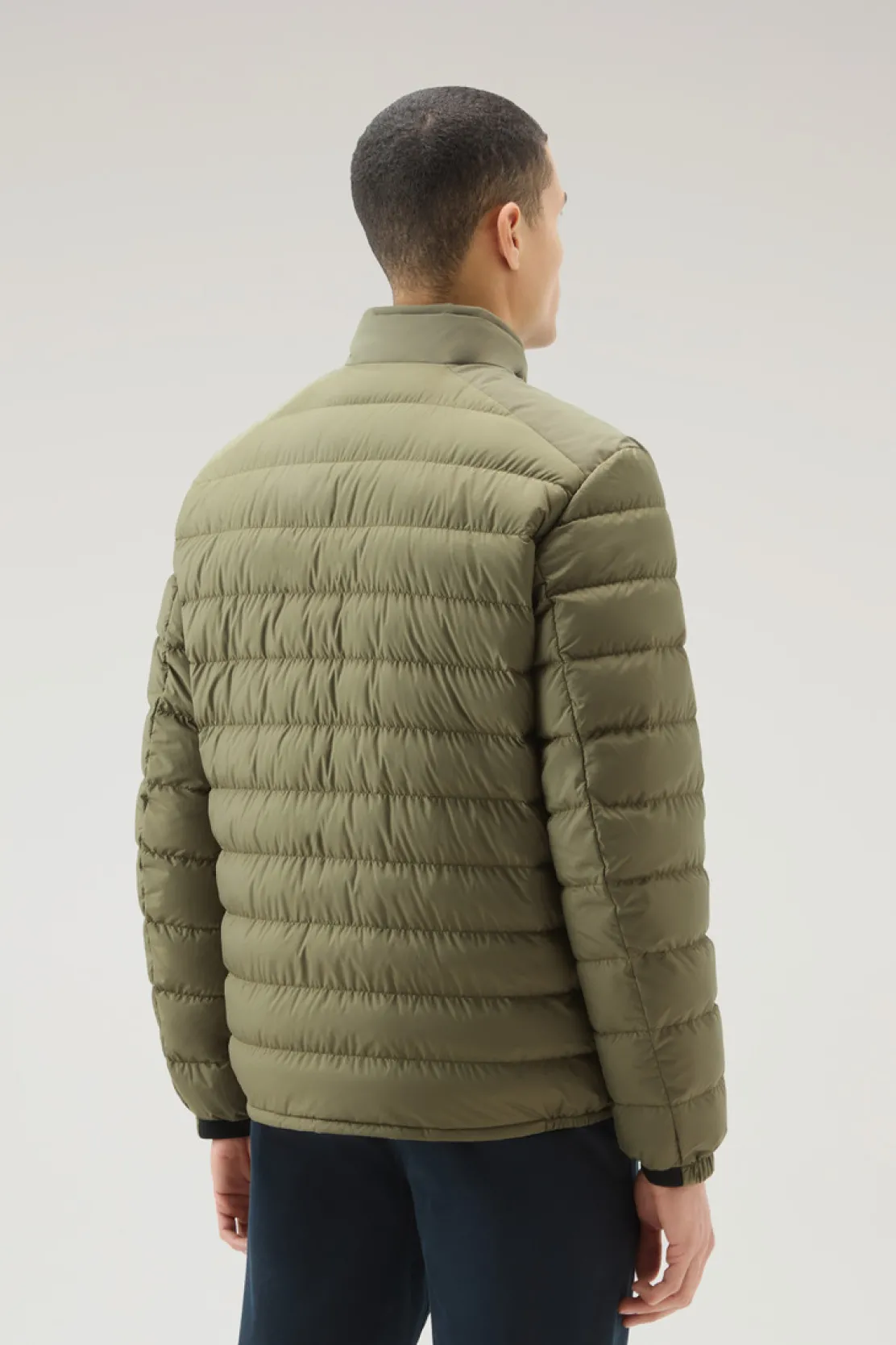 Piumini leggeri>Woolrich Piumino Ibrido Leggero Bering Tech In Microfibra Lake Olive