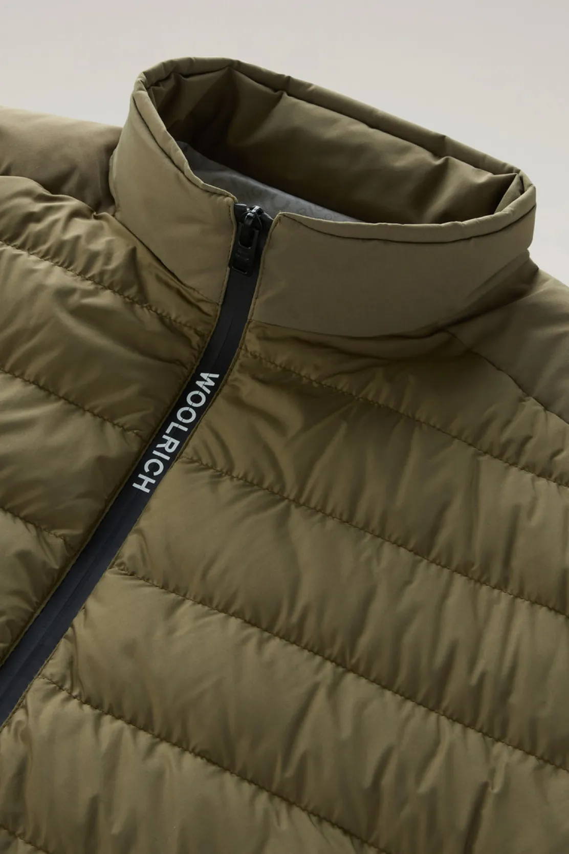 Piumini leggeri>Woolrich Piumino Ibrido Leggero Bering Tech In Microfibra Lake Olive