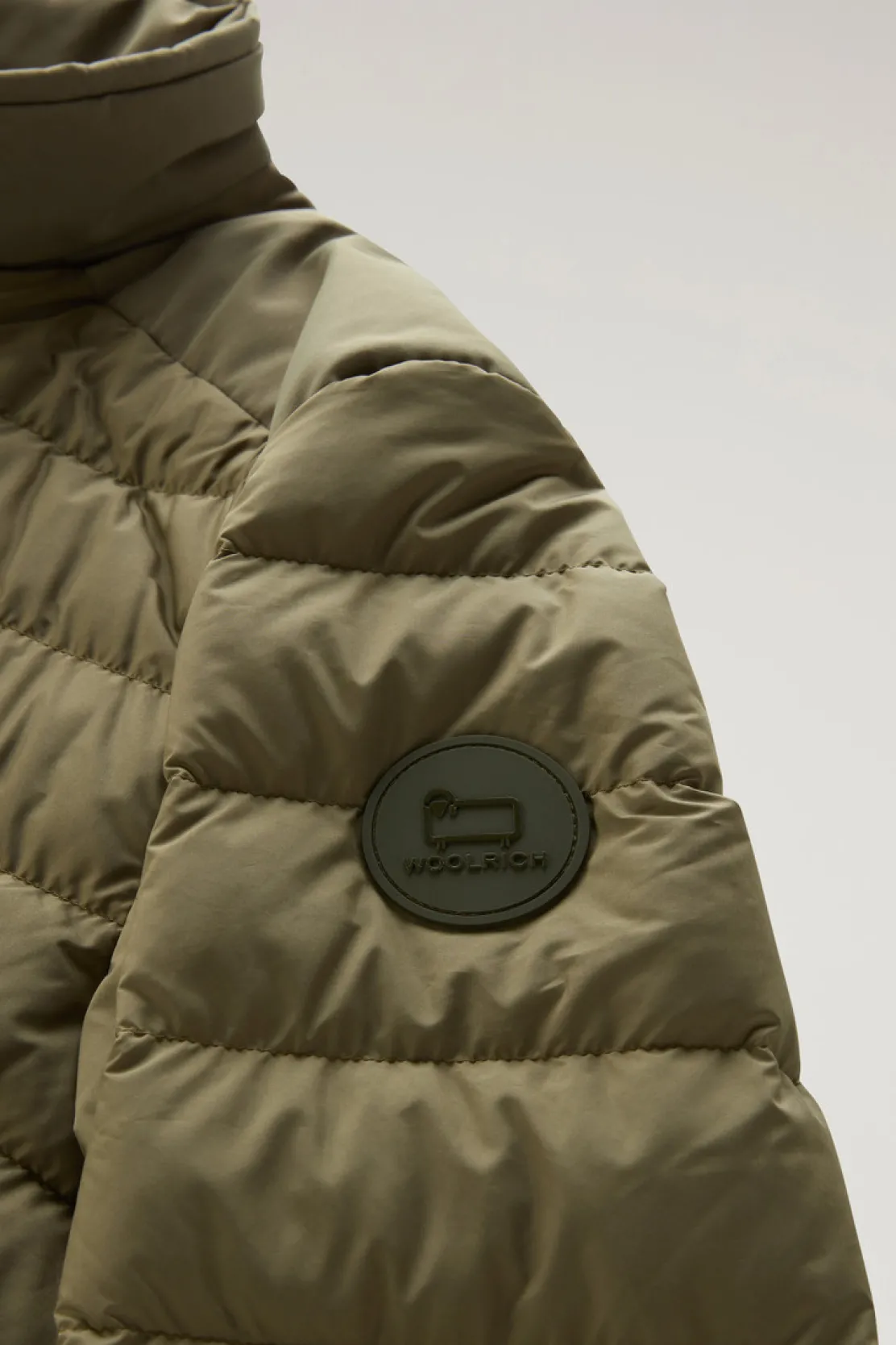 Piumini leggeri>Woolrich Piumino Ibrido Leggero Bering Tech In Microfibra Lake Olive