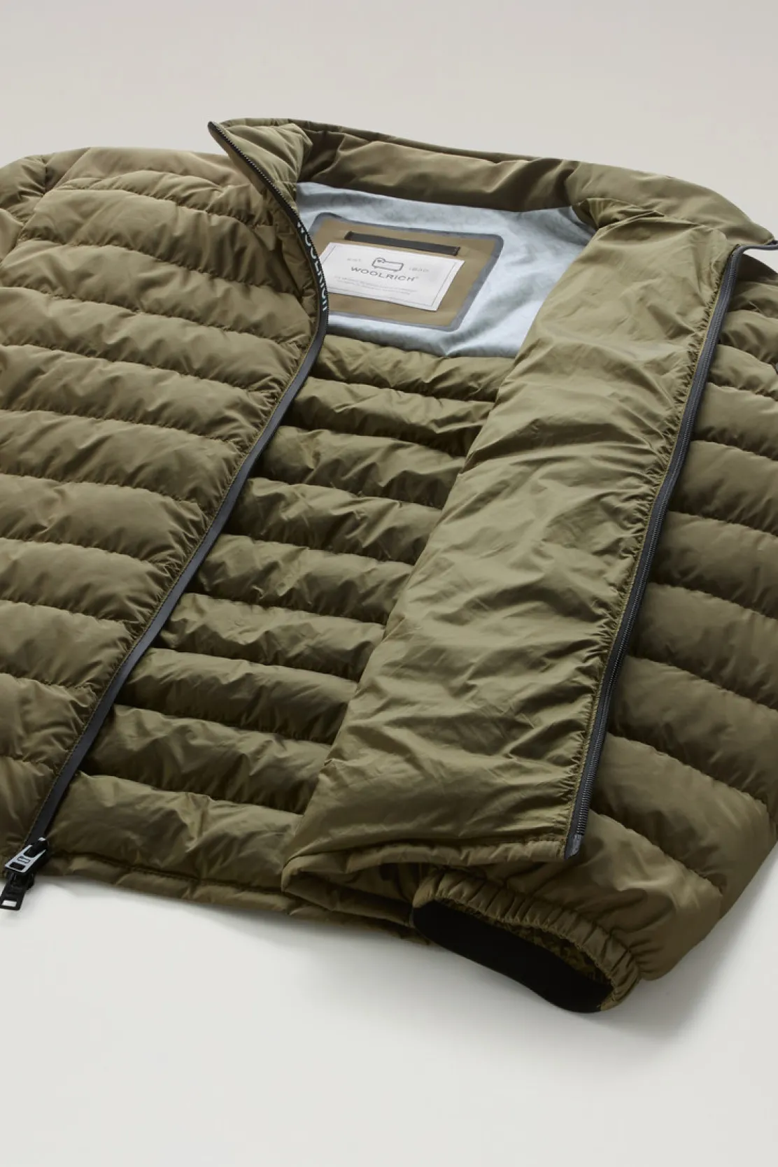 Piumini leggeri>Woolrich Piumino Ibrido Leggero Bering Tech In Microfibra Lake Olive
