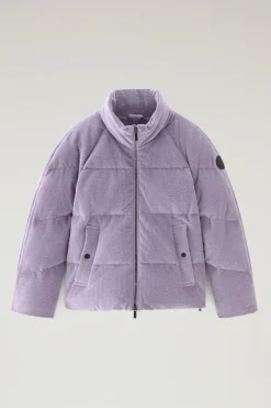Piumini|Giacche>Woolrich Piumino Minehart In Velluto A Coste Lilac Dawn