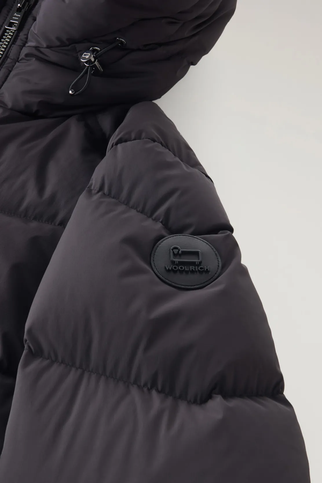 Piumini|Giacche>Woolrich Piumino Premium In Nylon Elasticizzato Black