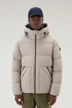 Giacche|Piumini>Woolrich Piumino Sierra Supreme In Nylon Elasticizzato Taupe