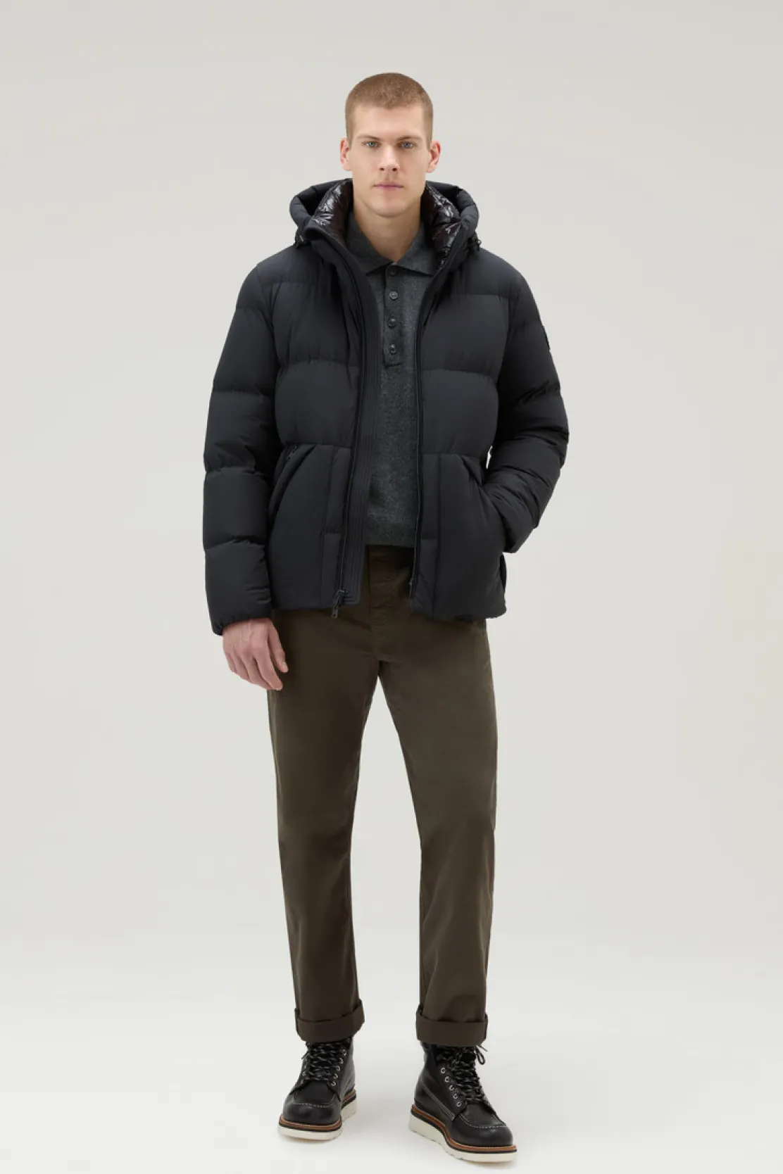 Piumini|Giacche>Woolrich Piumino Sierra Supreme In Nylon Elasticizzato Black