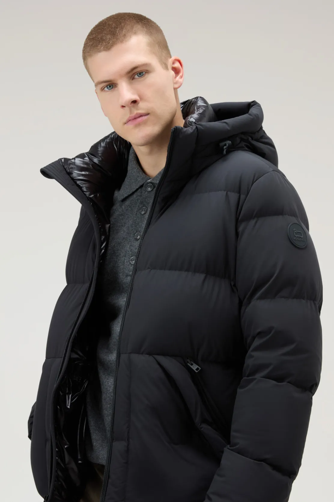 Piumini|Giacche>Woolrich Piumino Sierra Supreme In Nylon Elasticizzato Black