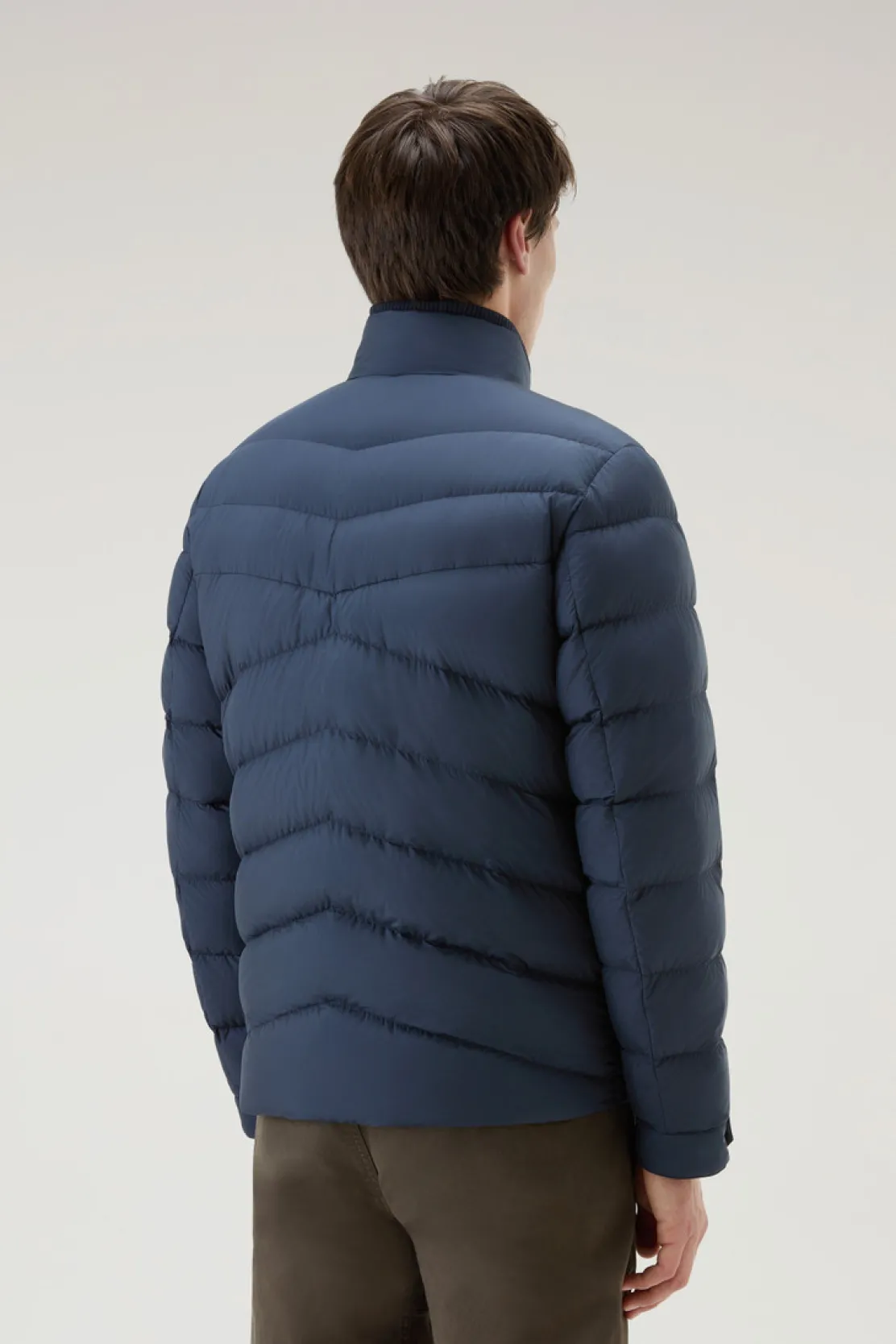 Piumini|Giacche>Woolrich Piumino Sundance Trapuntato In Microfibra Melton Blue