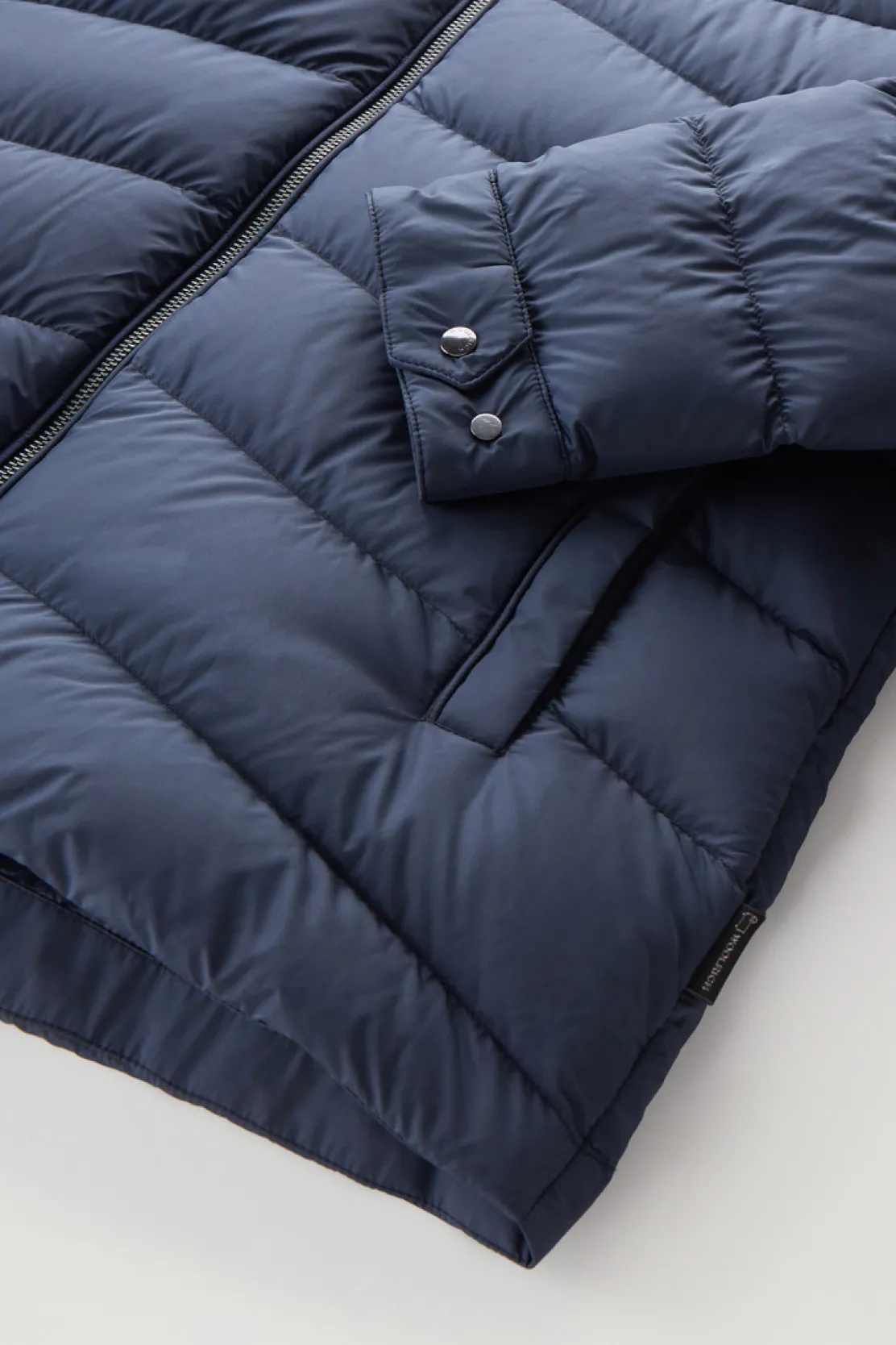 Piumini|Giacche>Woolrich Piumino Sundance Trapuntato In Microfibra Melton Blue