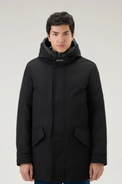 Parka>Woolrich Polar Parka In Ramar Cloth Con Collo Alto Black