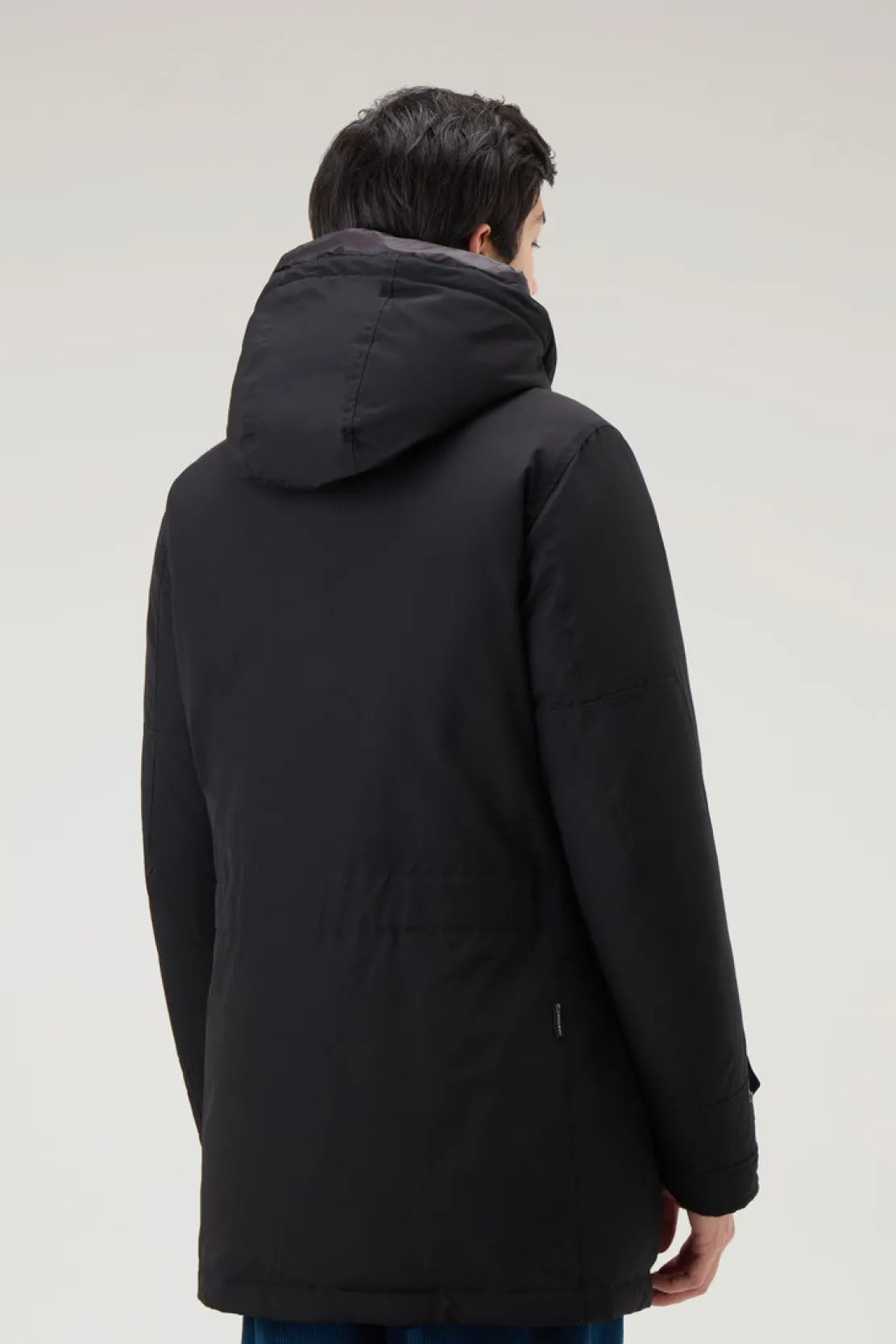 Parka>Woolrich Polar Parka In Ramar Cloth Con Collo Alto Black