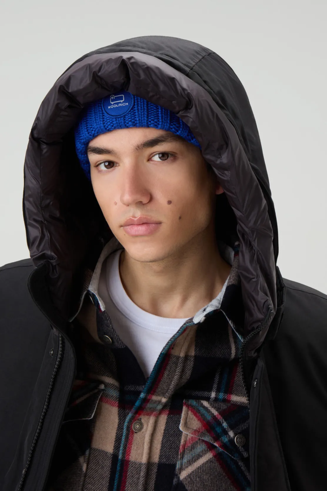 Parka>Woolrich Polar Parka In Ramar Cloth Con Collo Alto Black