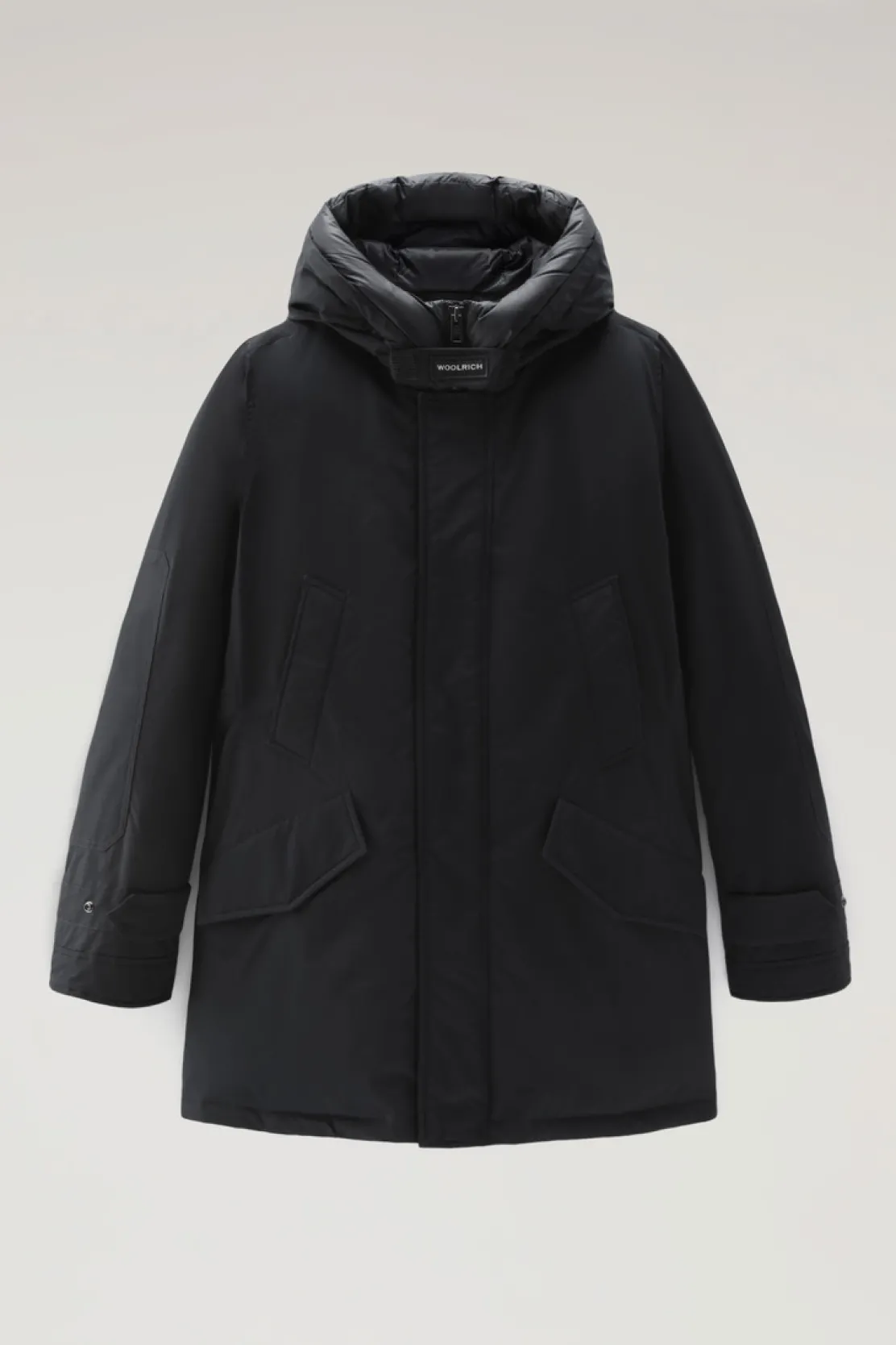 Parka>Woolrich Polar Parka In Ramar Cloth Con Collo Alto Black