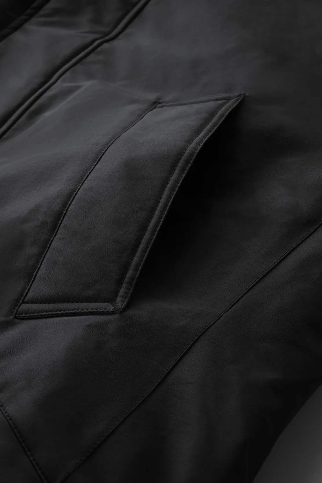 Parka>Woolrich Polar Parka In Ramar Cloth Con Collo Alto Black