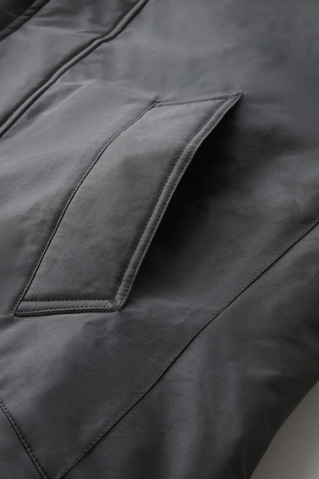 Parka>Woolrich Polar Parka In Ramar Cloth Con Collo Alto Grey Shadow