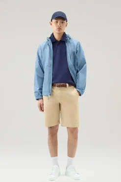 Polo>Woolrich Polo In Piquet Di Puro Cotone Maritime Blue