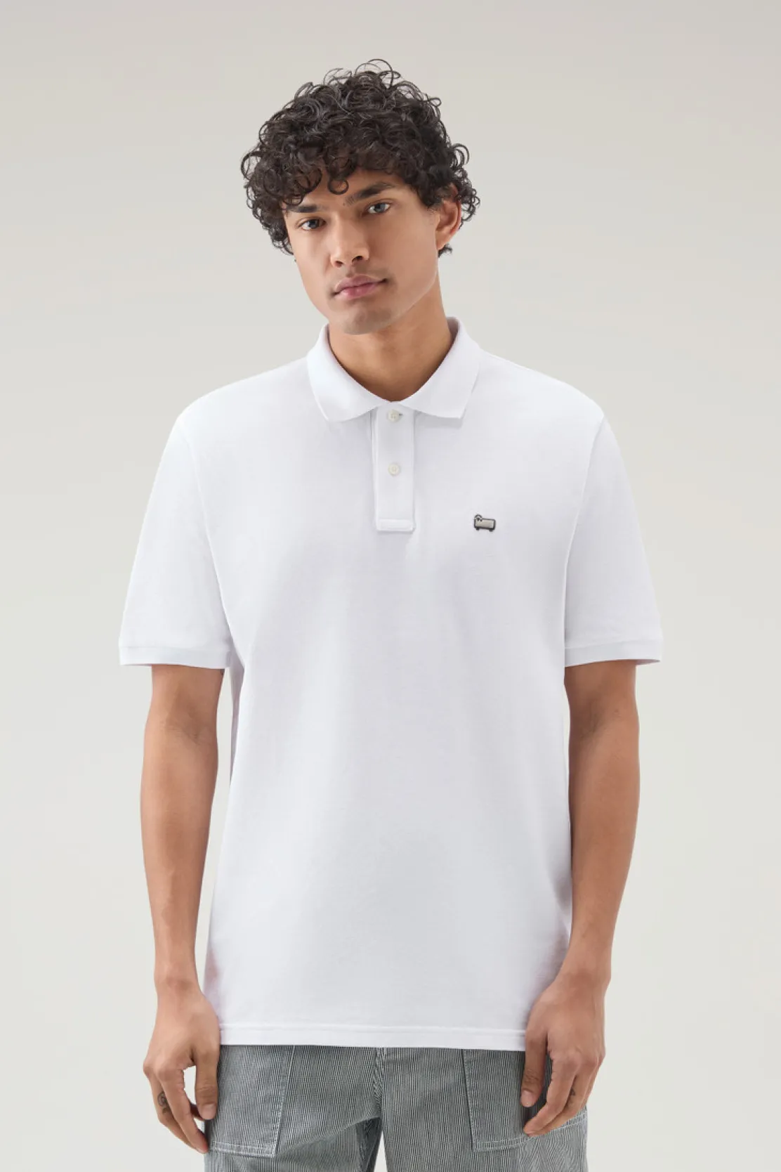 Polo>Woolrich Polo In Piquet Di Puro Cotone Bright White