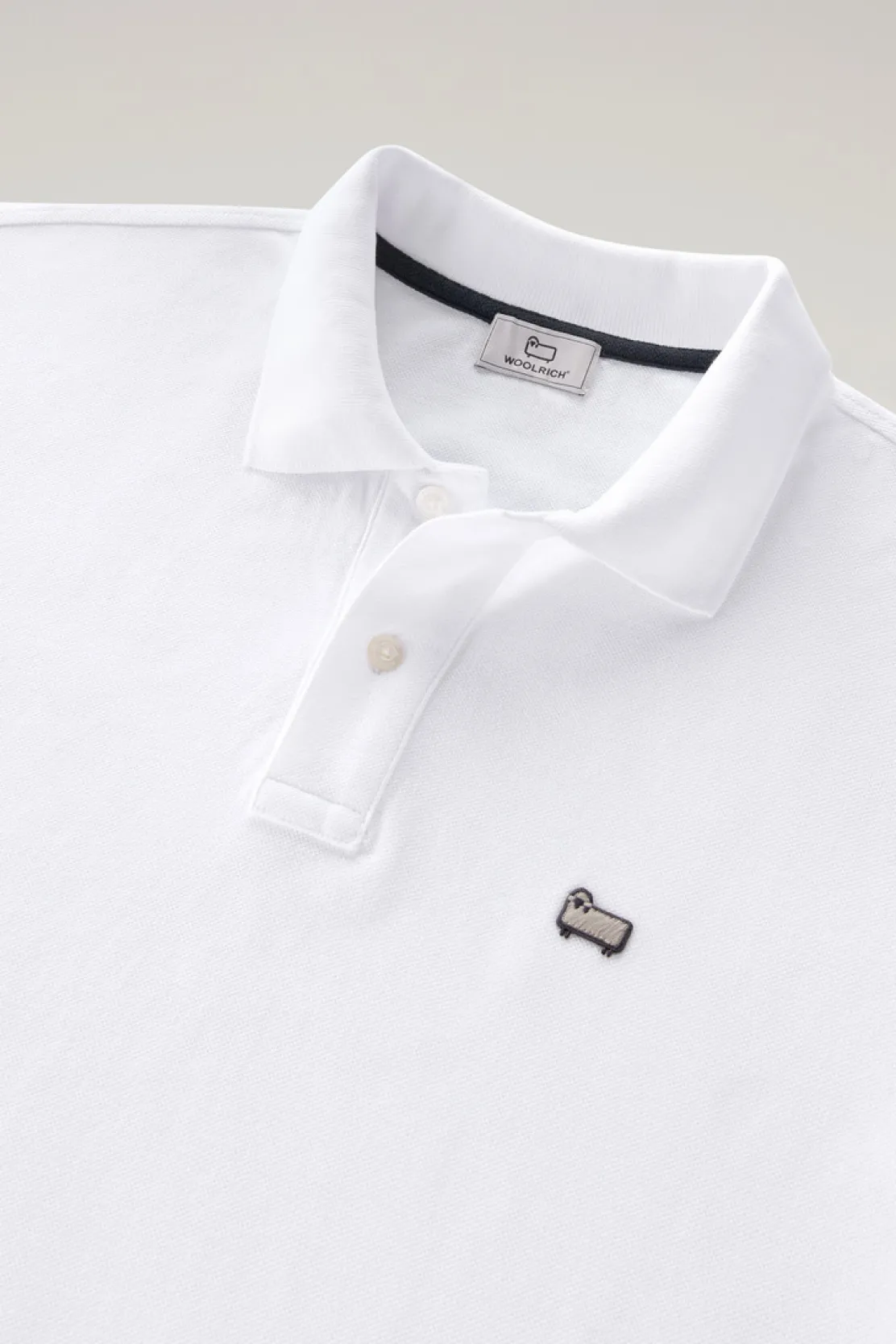 Polo>Woolrich Polo In Piquet Di Puro Cotone Bright White