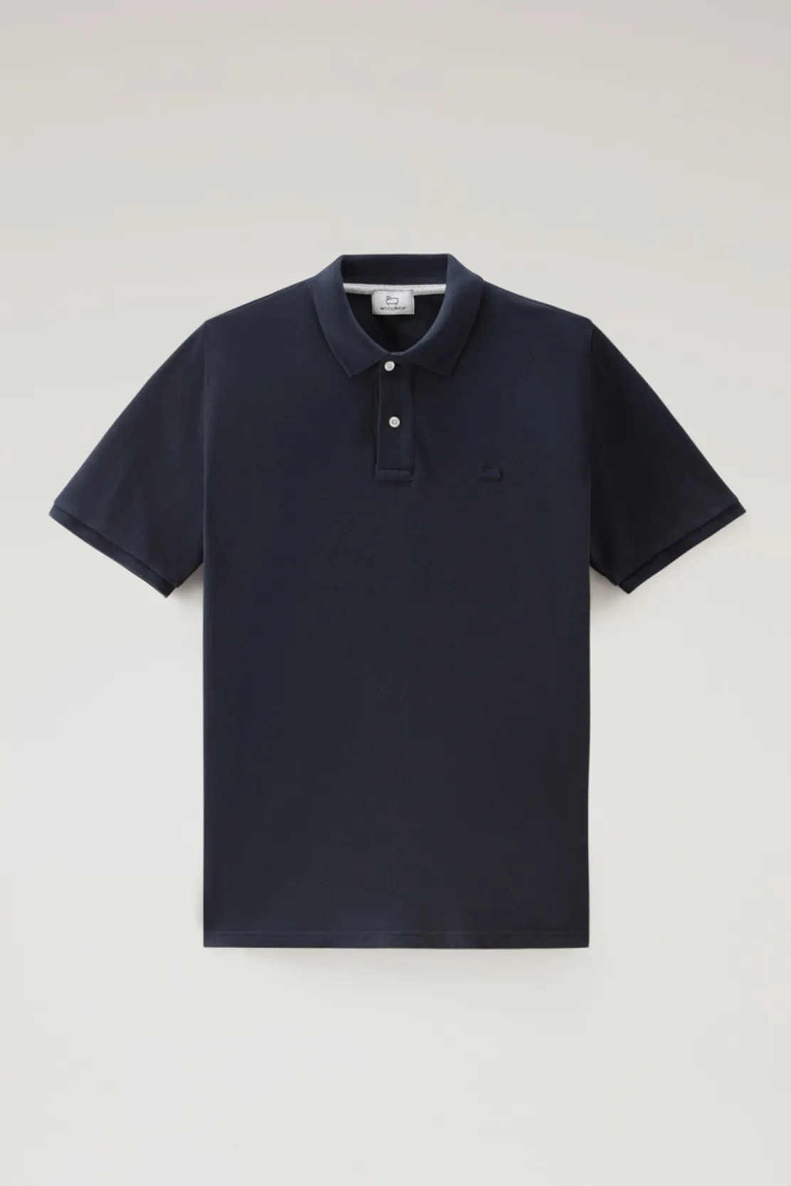 Polo>Woolrich Polo In Piquet Di Puro Cotone Melton Blue