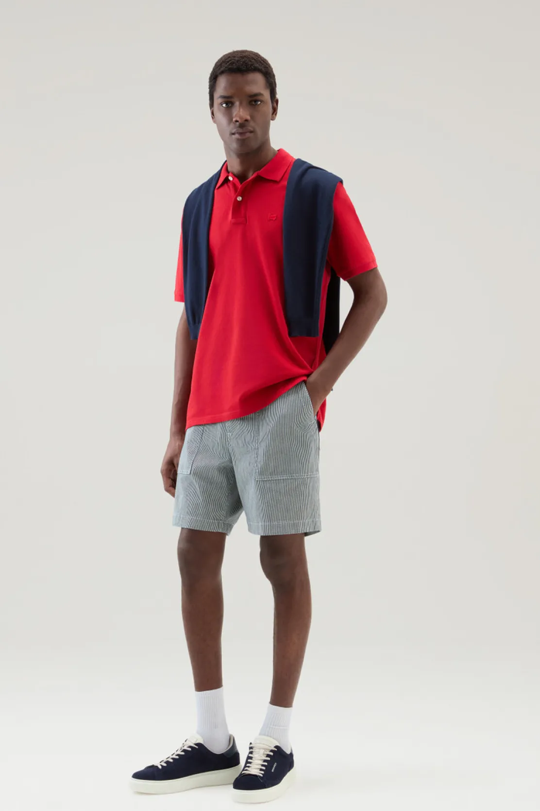Polo>Woolrich Polo In Piquet Di Puro Cotone Sky Red