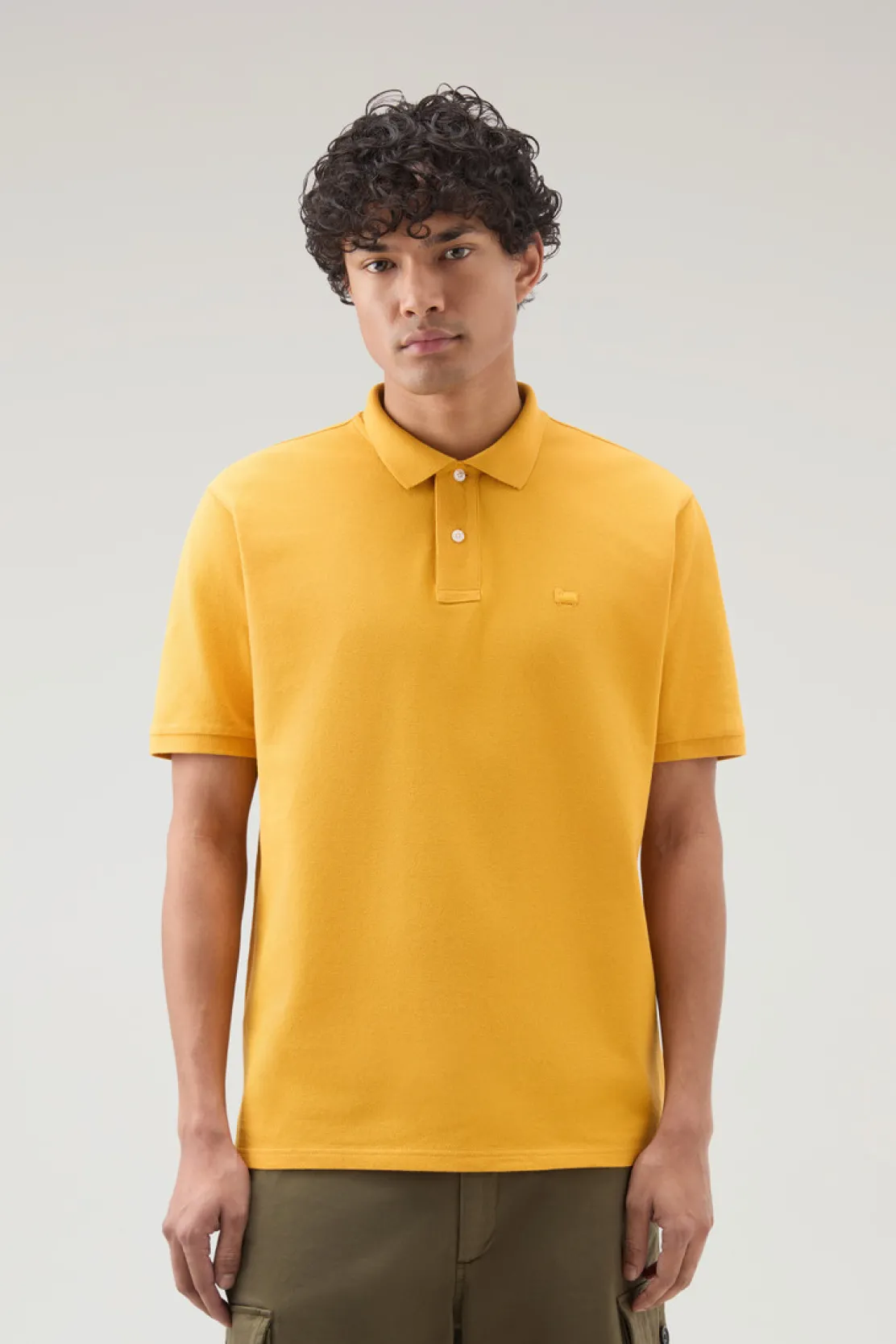 Polo>Woolrich Polo In Piquet Di Puro Cotone Golden Glow