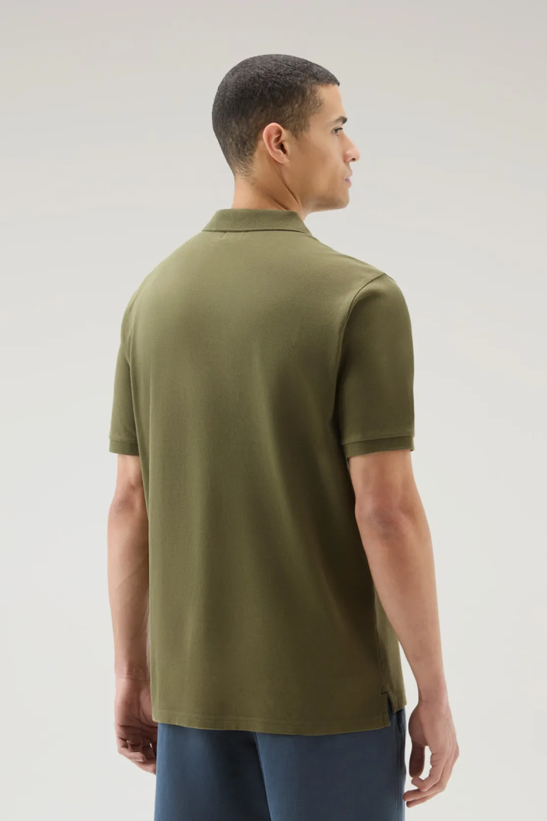 Polo>Woolrich Polo In Piquet Di Puro Cotone Lake Olive