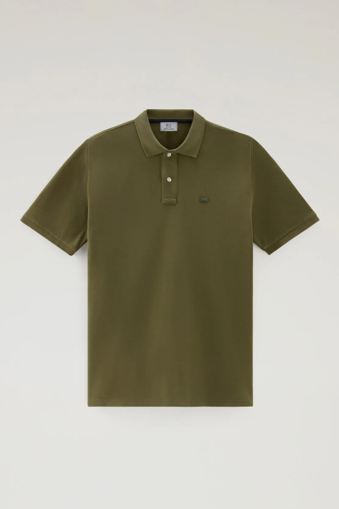 Polo>Woolrich Polo In Piquet Di Puro Cotone Lake Olive