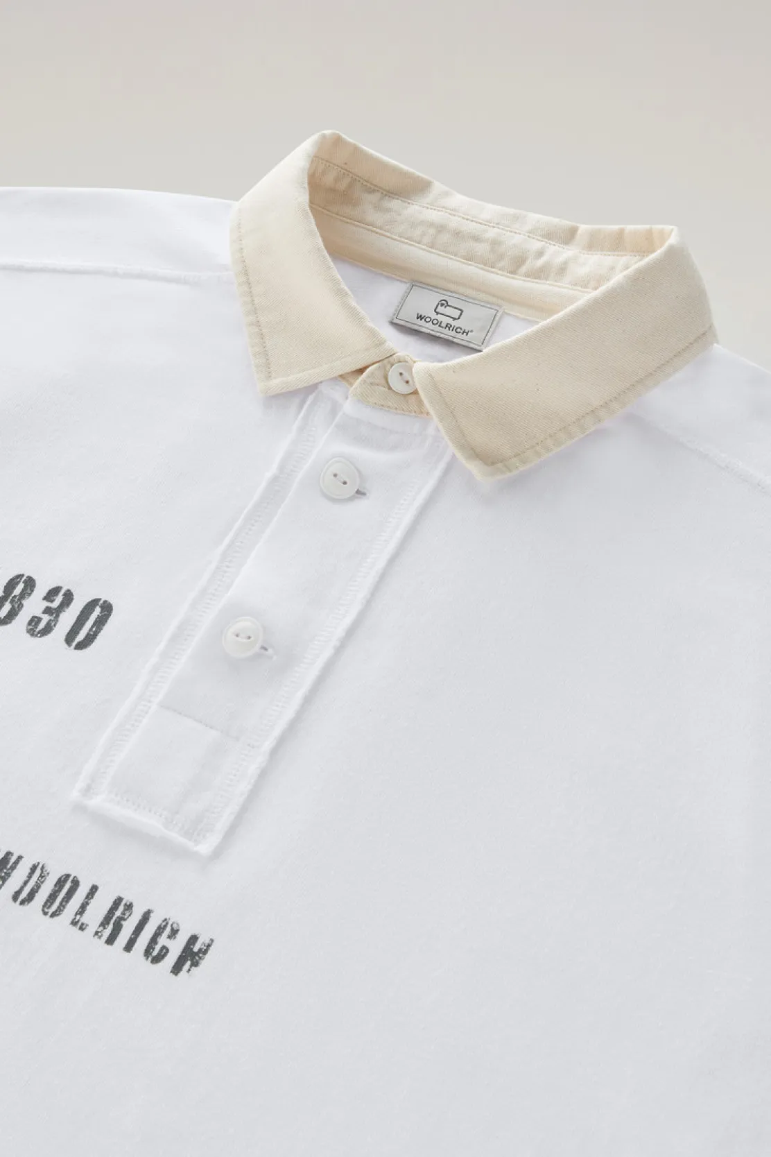 Polo>Woolrich Polo In Puro Cotone A Maniche Lunghe Bright White