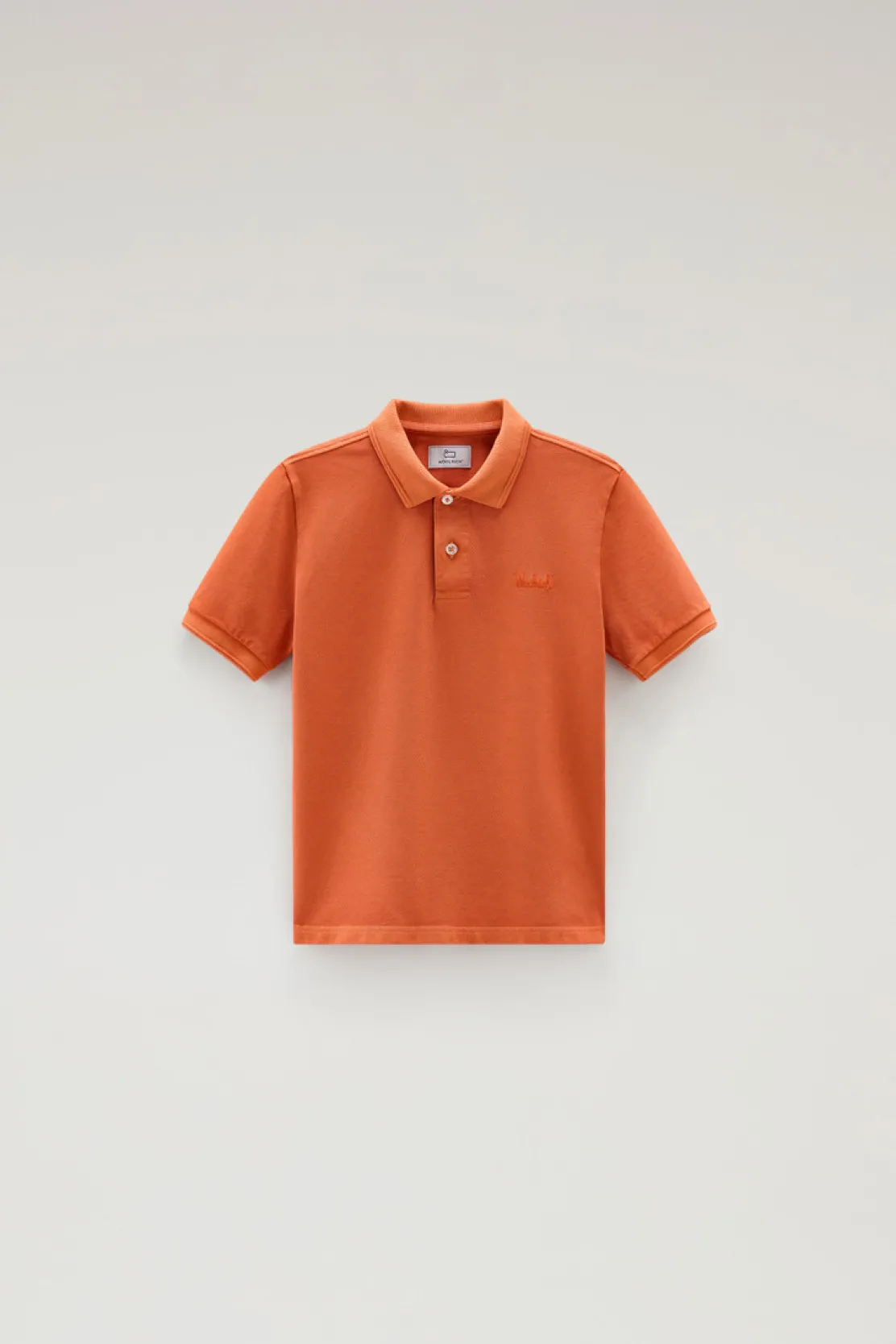 Abbigliamento>Woolrich Polo Mackinack Da Bambino Tinta In Capo In Cotone Elasticizzato Koi