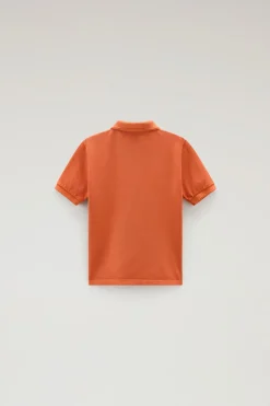 Abbigliamento>Woolrich Polo Mackinack Da Bambino Tinta In Capo In Cotone Elasticizzato Koi