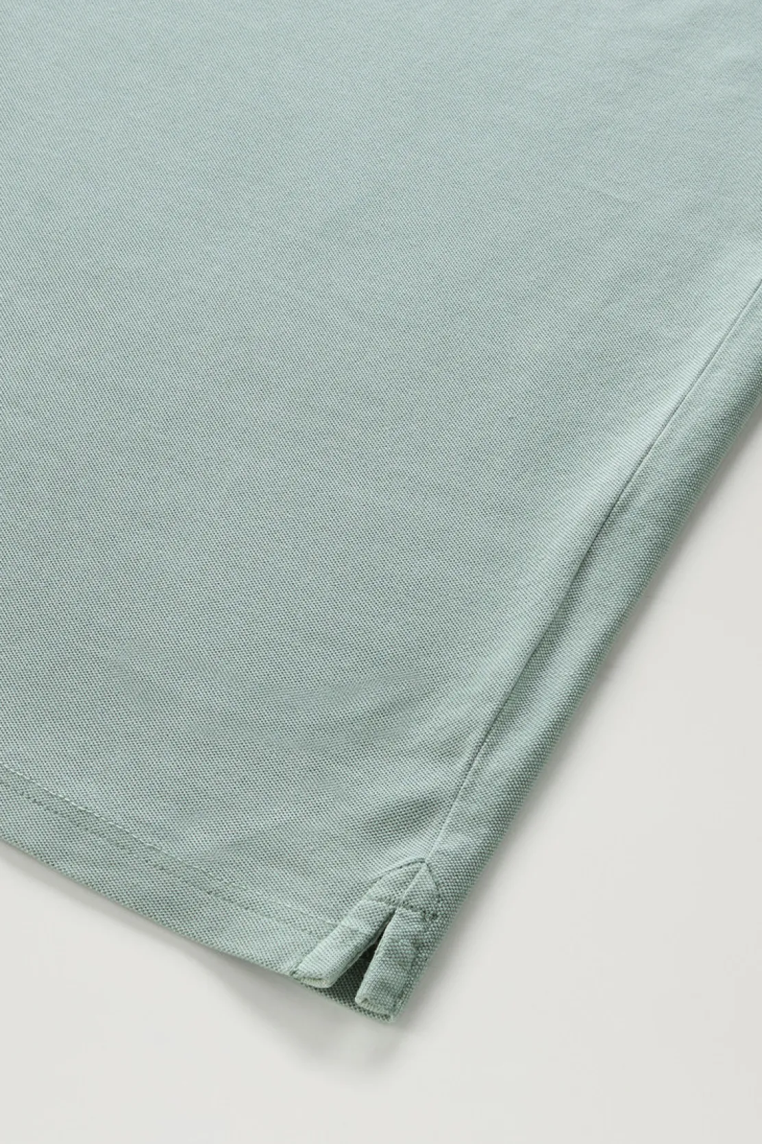 Polo>Woolrich Polo Mackinack Tinta In Capo In Piqué Di Cotone Elasticizzato Sage