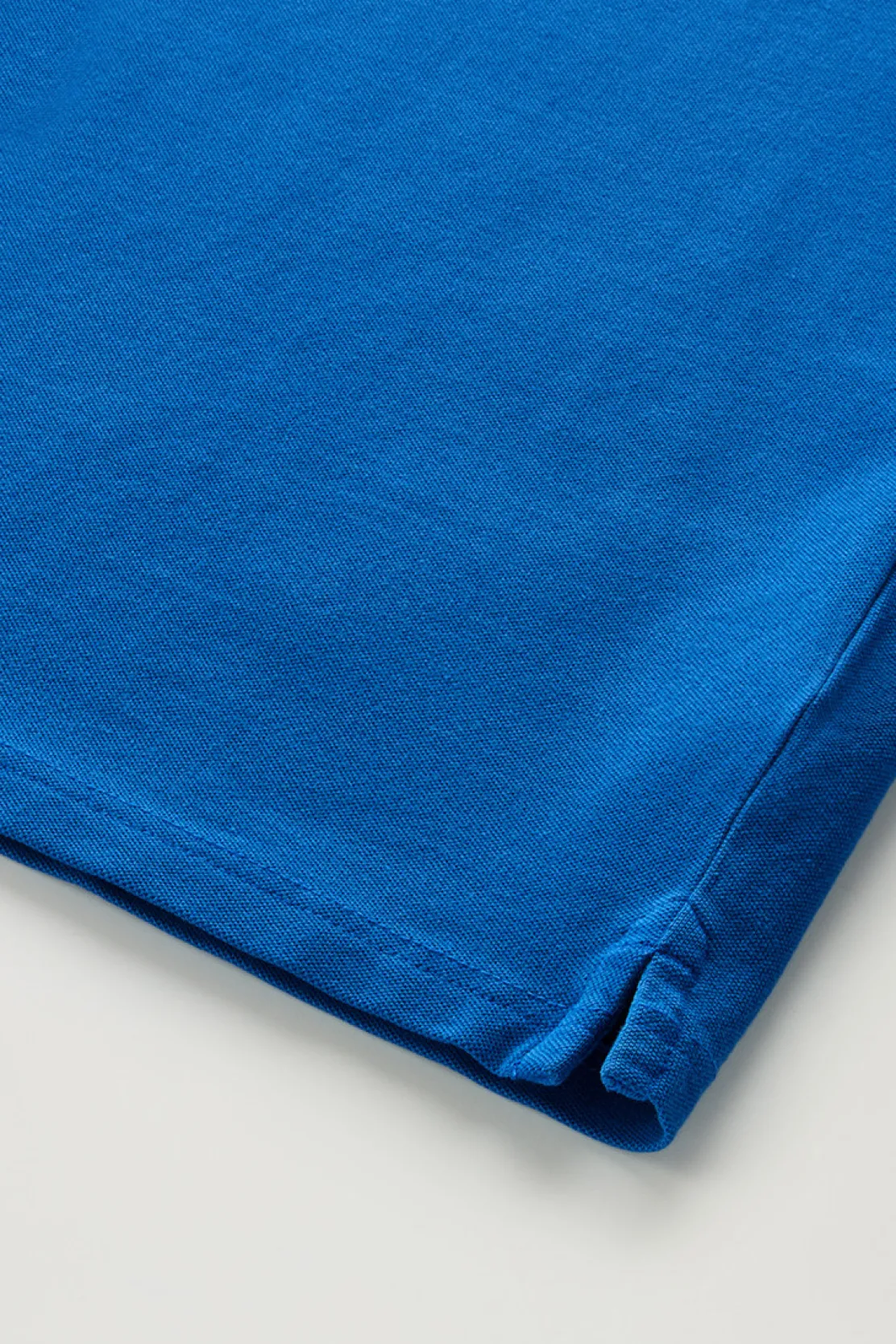 Polo>Woolrich Polo Mackinack Tinta In Capo In Piqué Di Cotone Elasticizzato Snorkel Blue