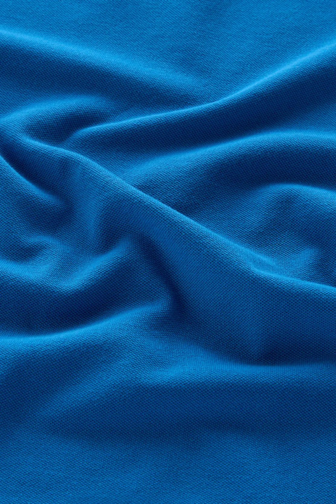 Polo>Woolrich Polo Mackinack Tinta In Capo In Piqué Di Cotone Elasticizzato Snorkel Blue