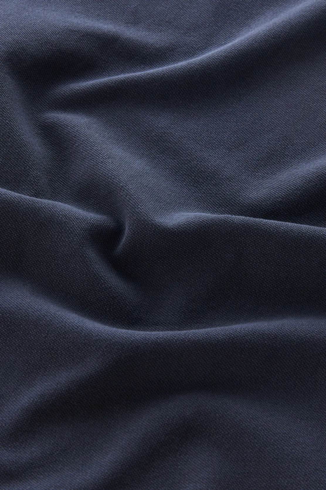 Polo>Woolrich Polo Mackinack Tinta In Capo In Piqué Di Cotone Elasticizzato Melton Blue