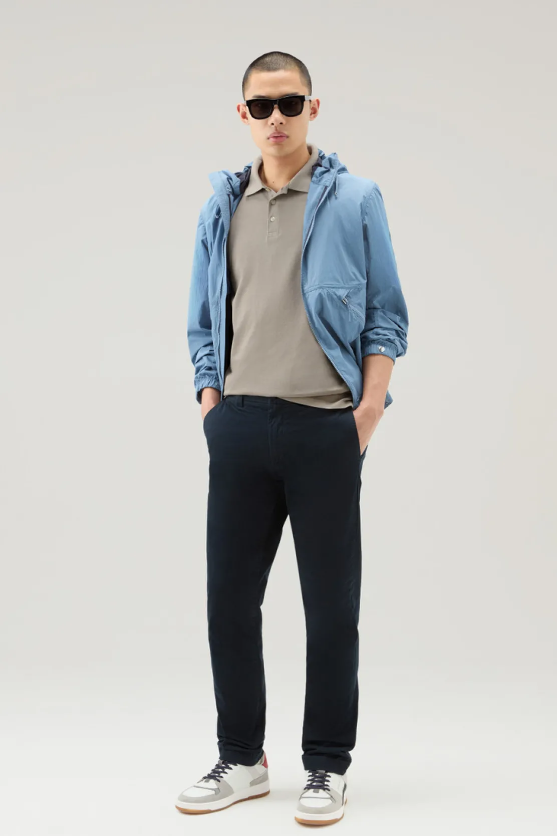Polo>Woolrich Polo Mackinack Tinta In Capo In Piqué Di Cotone Elasticizzato Rope