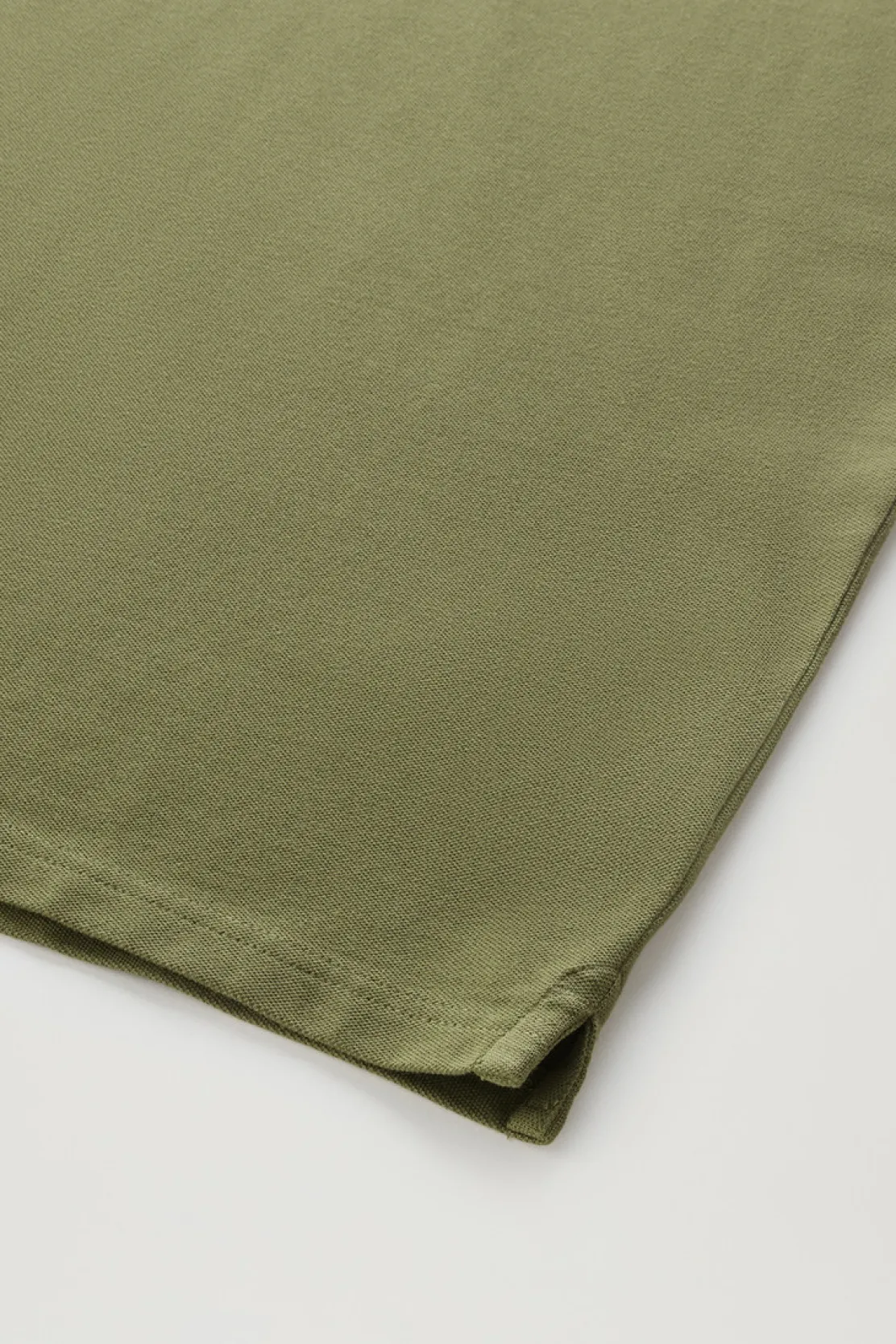 Polo>Woolrich Polo Monterey In Piquet Di Cotone Elasticizzato Con Bordi A Righe Lake Olive