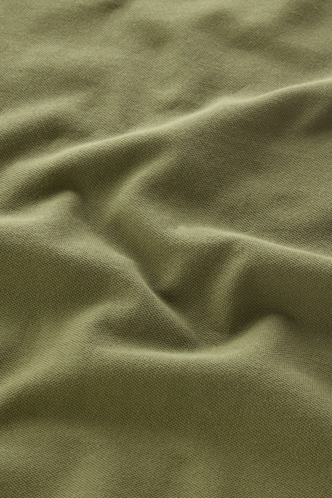 Polo>Woolrich Polo Monterey In Piquet Di Cotone Elasticizzato Con Bordi A Righe Lake Olive