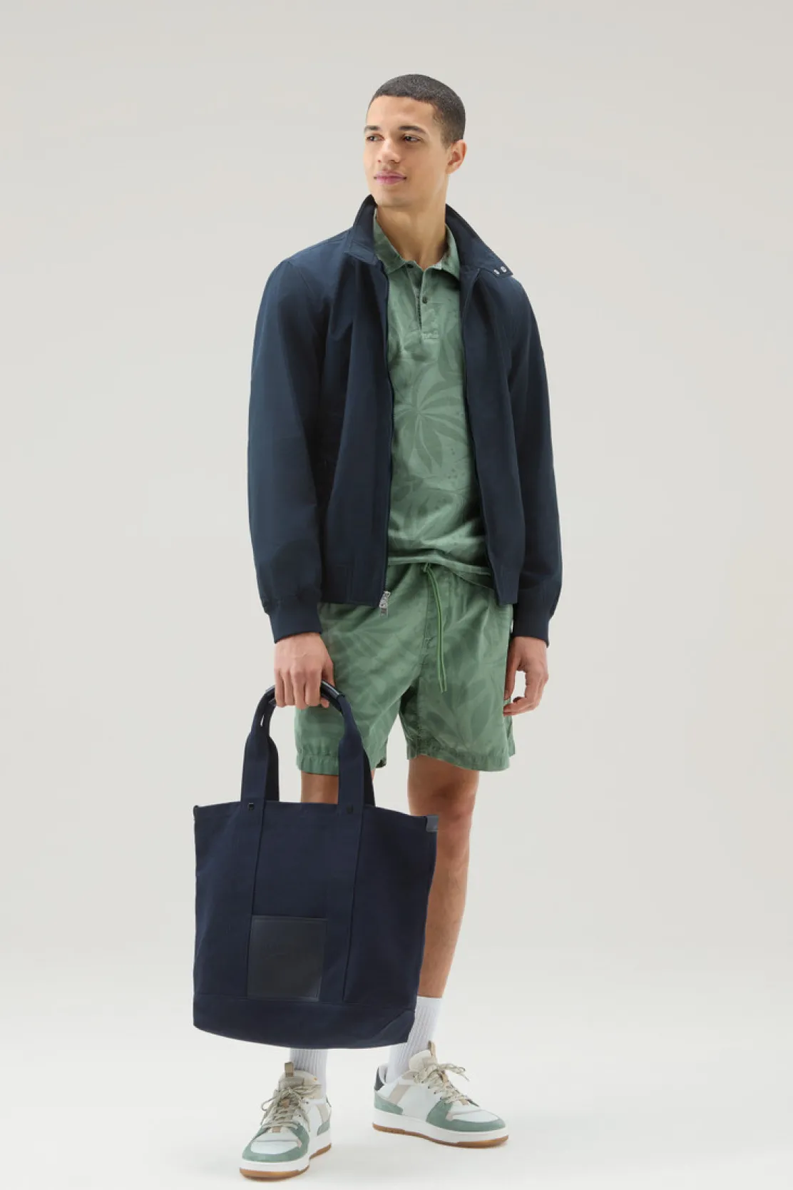 Polo>Woolrich Polo Tinta In Capo In Cotone Elasticizzato Con Stampa Tropical Sage Flower