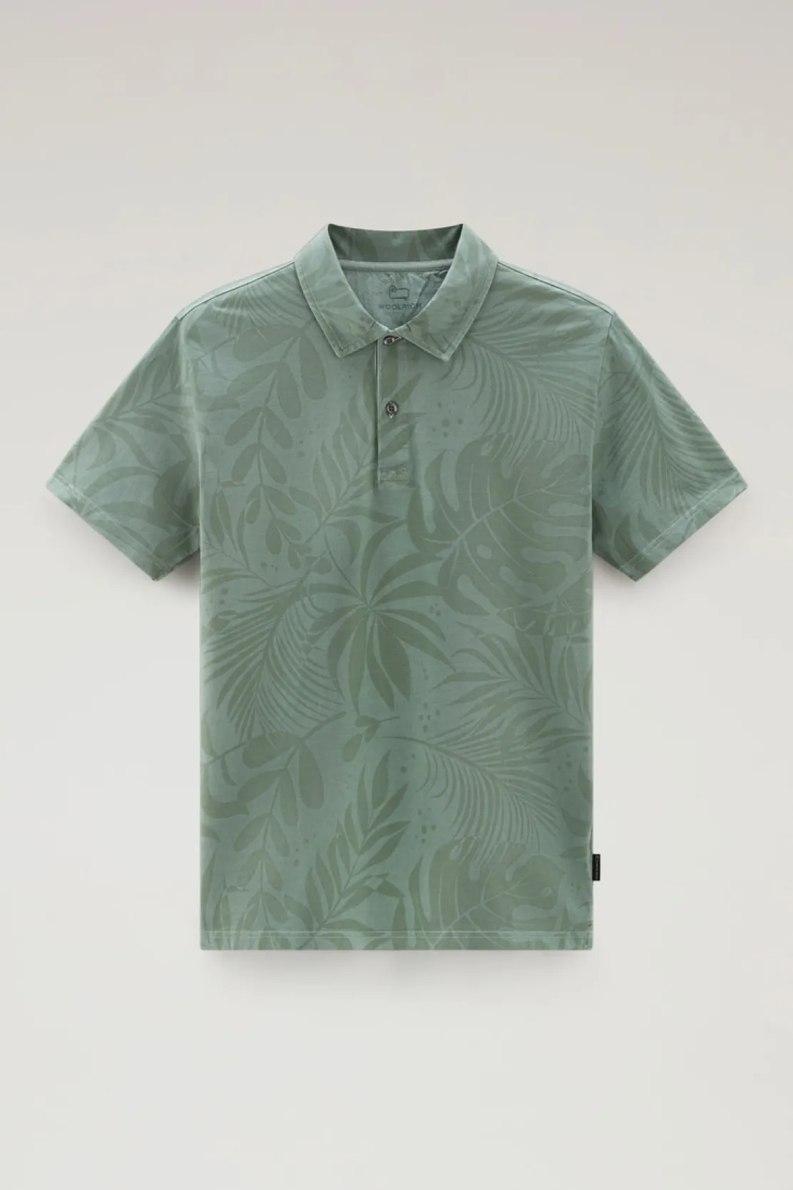 Polo>Woolrich Polo Tinta In Capo In Cotone Elasticizzato Con Stampa Tropical Sage Flower