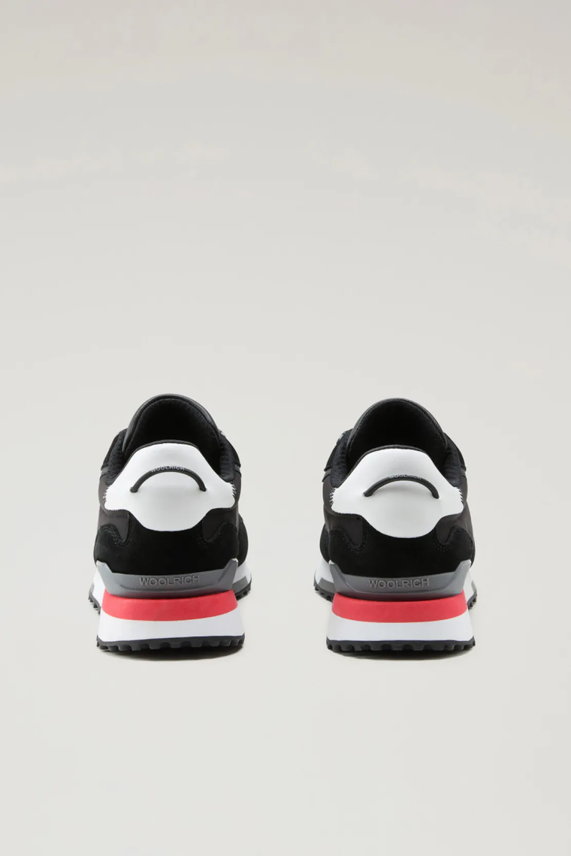 Sneakers>Woolrich Retro Sneakers In Pelle Con Dettagli In Nylon Black Black