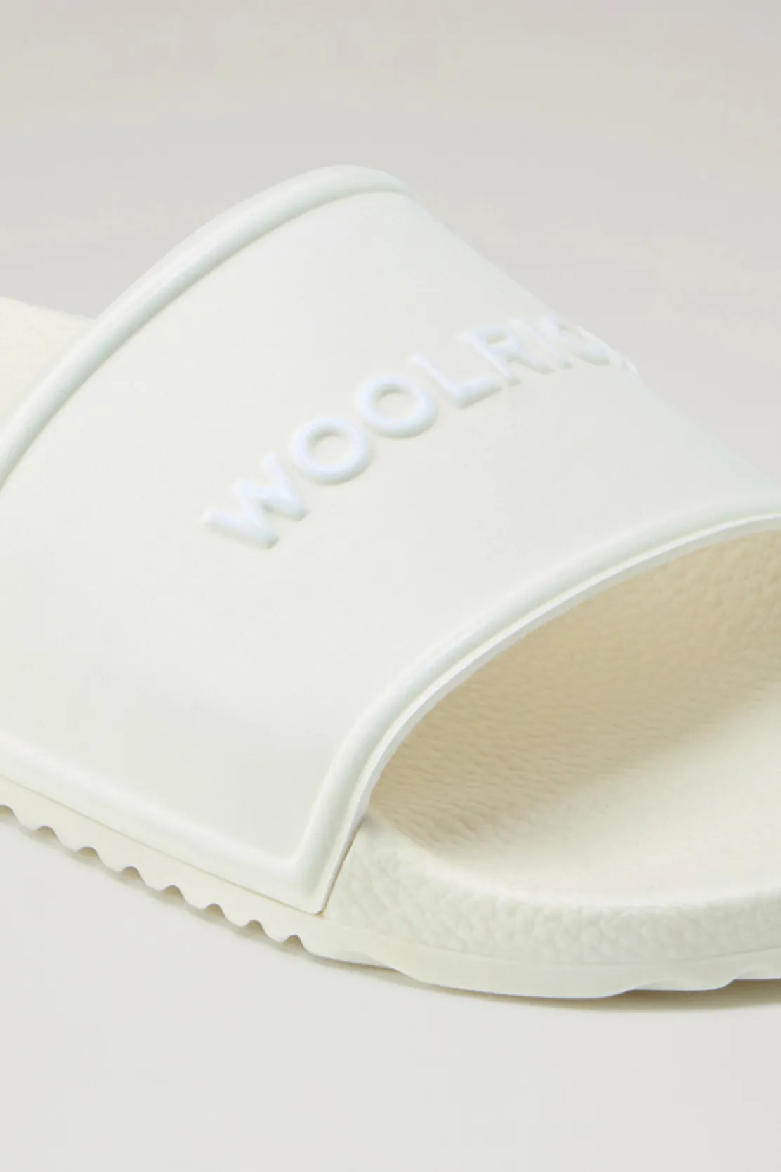 Scarpe da barca e sandali>Woolrich Sandali Slide In Gomma Off White