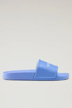 Scarpe da barca e sandali>Woolrich Sandali Slide In Gomma Sky Blue